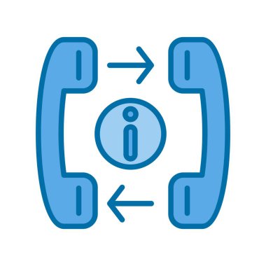 Mavi Vektör Simgesi Tasarımı Dolu Konuşma