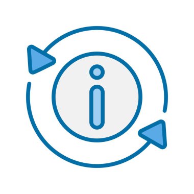 Doldurulmuş Mavi Vektör Simgesi Tasarımı