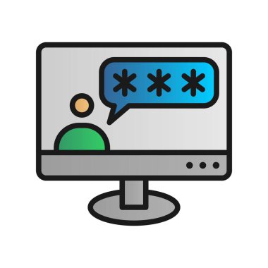 Sohbet Kodu Gradyan Vektör Simgesi Tasarımı