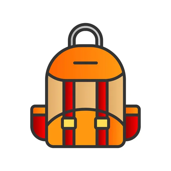 Backpack Filled Gradient Vector Icon Desig — Stock Vector