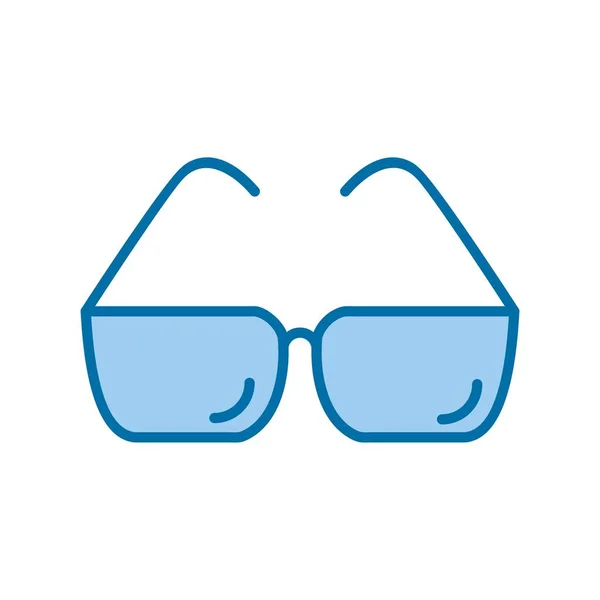 Napszemüveg Töltött Kék Vektor Ikon Desig — Stock Vector