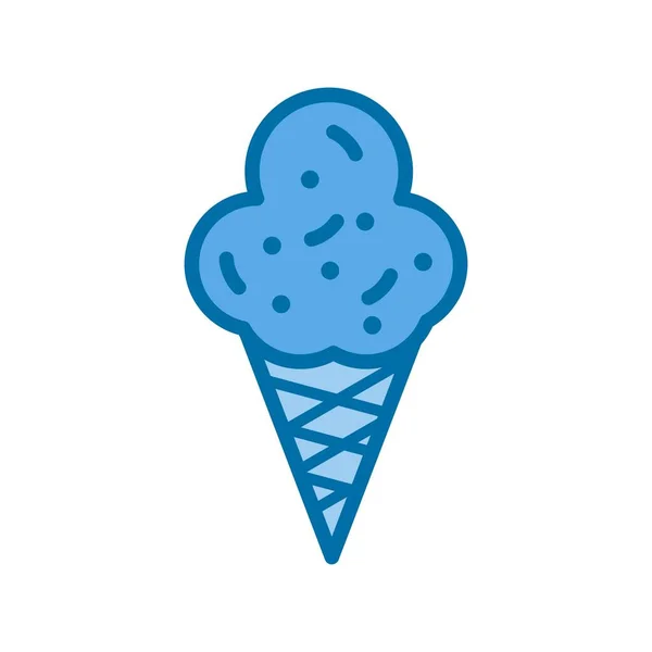 Dessert Gefüllt Blue Vector Icon Desig — Stockvektor