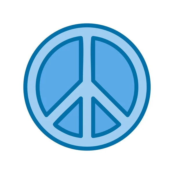 stock vector Peace Sign Filled Blue Vector Icon Desig