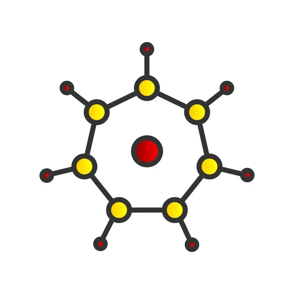 Gradiente Llenado Molecular Vector Icono Desig — Vector de stock