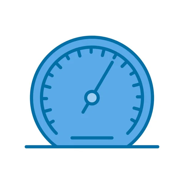 Barometer Fylld Blå Vektor Icon Desig — Stock vektor