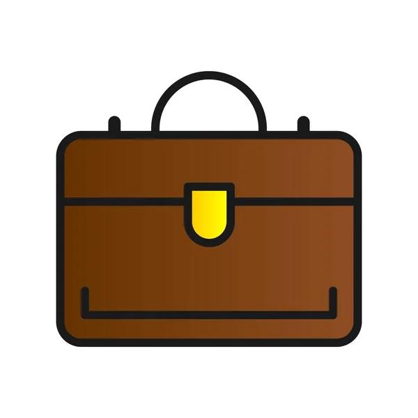 Briefcase Filled Gradient Vector Icon Desig — Stock Vector