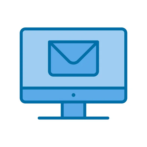 Envelope Filled Blue Vector Icon Desig — Stock Vector