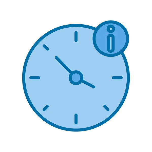 Reloj Lleno Azul Vector Icono Desig — Vector de stock