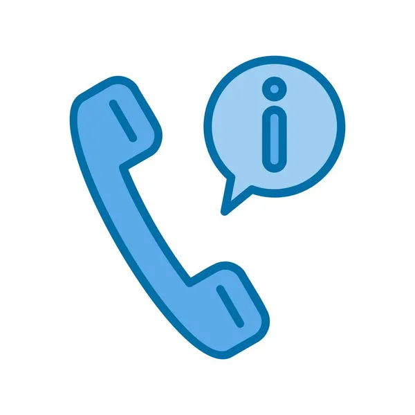 Telefoon Gevuld Blauwe Vector Icon Desig — Stockvector