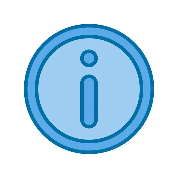 Informationen Gefüllt Blue Vector Icon Desig — Stockvektor