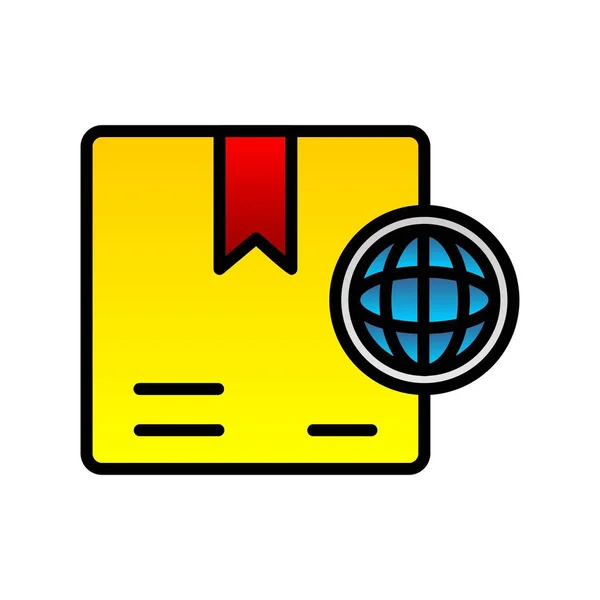 World Filled Gradient Vector Icon Desig — Vector de stock