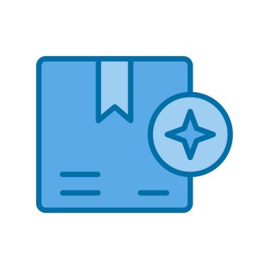 Yıldız Doldurulmuş Mavi Vektör Simgesi Desig