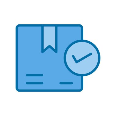 Kene Doldurulmuş Mavi Vektör Simgesi Tasarımı