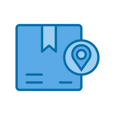 Konum Mavi Vektör Simgesi Tasarımı