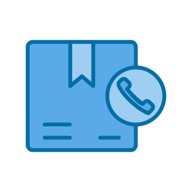 Telefon Doldurulmuş Mavi Vektör Simgesi Tasarımı