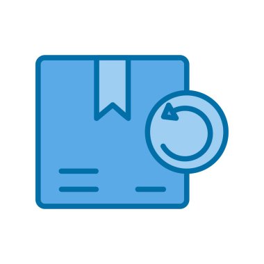 Doldurulmuş Mavi Vektör Simgesi Tasarımı 'nı Geri Ver