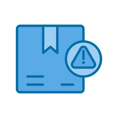 Uyarı Doldurulmuş Mavi Vektör Simgesi Tasarımı