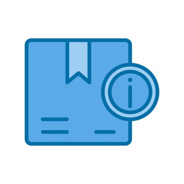 Bilgi Doldurulmuş Mavi Vektör Simgesi Tasarımı