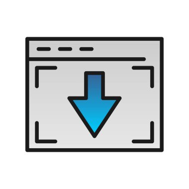 Doldurulmuş Gradyan Vektör Simgesi Tasarımı İndir