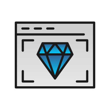 Çevrimiçi Pazarlama Gradyan Vektör Simgesi Tasarımı