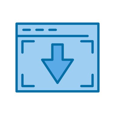 Doldurulmuş Mavi Vektör Simgesi Tasarımı İndir