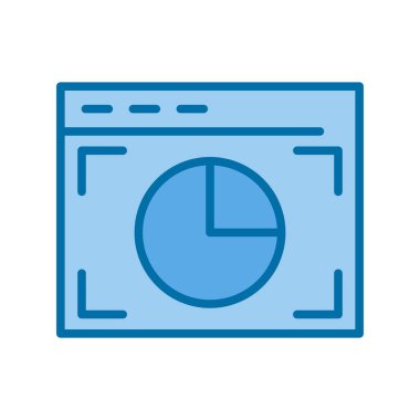 Sunum Mavi Vektör Simgesi Tasarımı