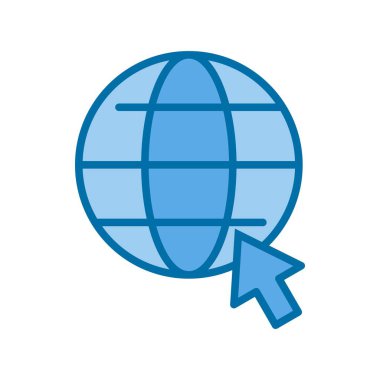 Çevrimiçi Arama İçi Dolu Mavi Vektör Simgesi Tasarımı