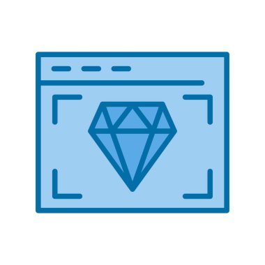 Çevrimiçi Pazarlama Mavi Vektör Simgesi Tasarımı