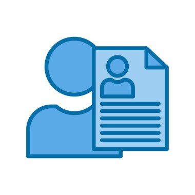  İşe Alma Mavi Vektör Simgesi Tasarımı