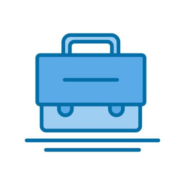 Mavi Vektör Simgesi Tasarımı Doldurulmuş Evrak Çantası