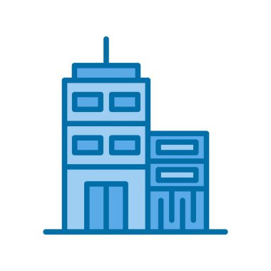 Mavi Vektör Simgesi Tasarımı Doldurulmuş Şirket