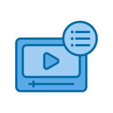 Doldurulmuş Mavi Vektör Simgesi Tasarımı