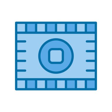 Doldurulmuş Mavi Vektör Simgesi Tasarımı Durdur