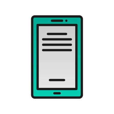 Ebook Doldurulmuş Gradyan Vektör Simgesi Tasarımı