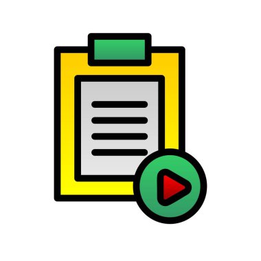 Doldurulmuş Gradyan Vektör Simgesi Tasarımı Oynat 