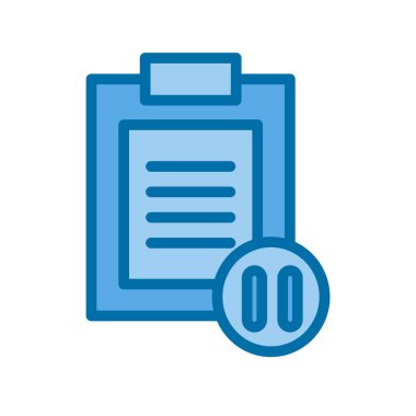 Dolu Mavi Vektör Simgesi Tasarımı Duraklat