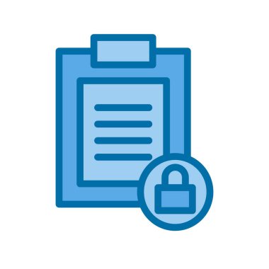 Dolu Mavi Vektör Simgesi Tasarımı Kilitle