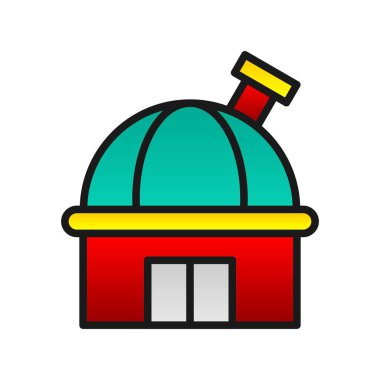 Gözlemevi Gradyan Vektör Simgesi Tasarımı