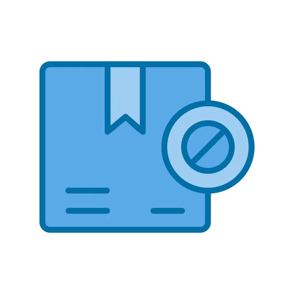 Banned Filled Blue Vector Icon Desig — Archivo Imágenes Vectoriales