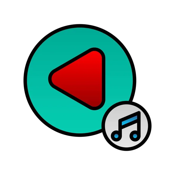 Music player design play button Royalty Free Vector Image