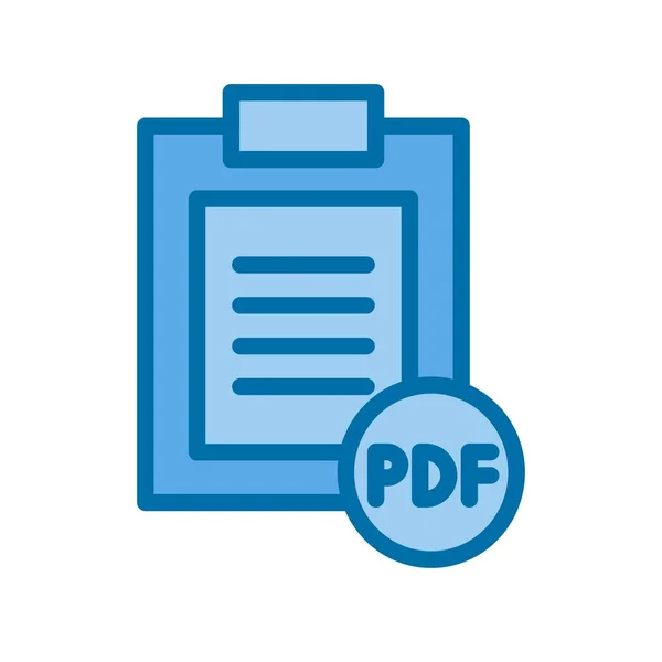 Pdf Datei Gefülltes Blue Vector Icon Design — Stockvektor