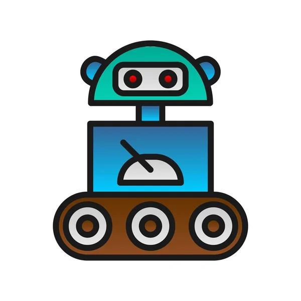 Robot Gevuld Gradiënt Vector Icon Desig — Stockvector