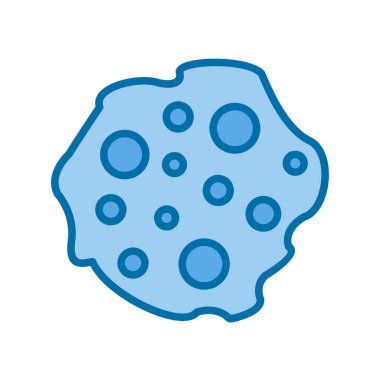 Asteroid Doldurulmuş Mavi Vektör Simgesi Tasarımı