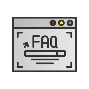 Tarayıcı Doldurulmuş Gradyan Vektör Simgesi Tasarımı