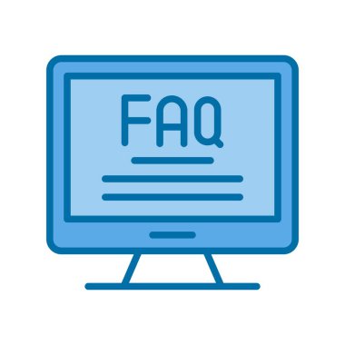 Doldurulmuş Mavi Vektör Simgesi Tasarımı Desteği