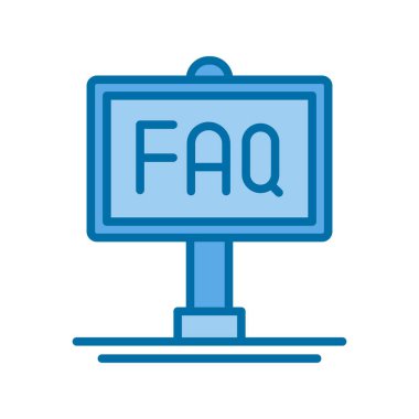 İmza Tablosu Mavi Vektör Simgesi Tasarımı