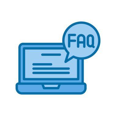 Mavi Vektör Simgesi Tasarımı Doldurulmuş servisler