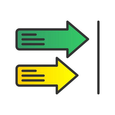 Sağ Oklar Gradyan Vektör Simgesi Tasarımı