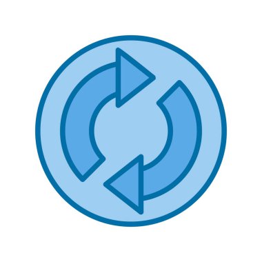 Doldurulmuş Mavi Vektör Simgesi Tasarımı