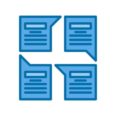 Gelen Kutusu Mavi Vektör Simgesi Tasarımı